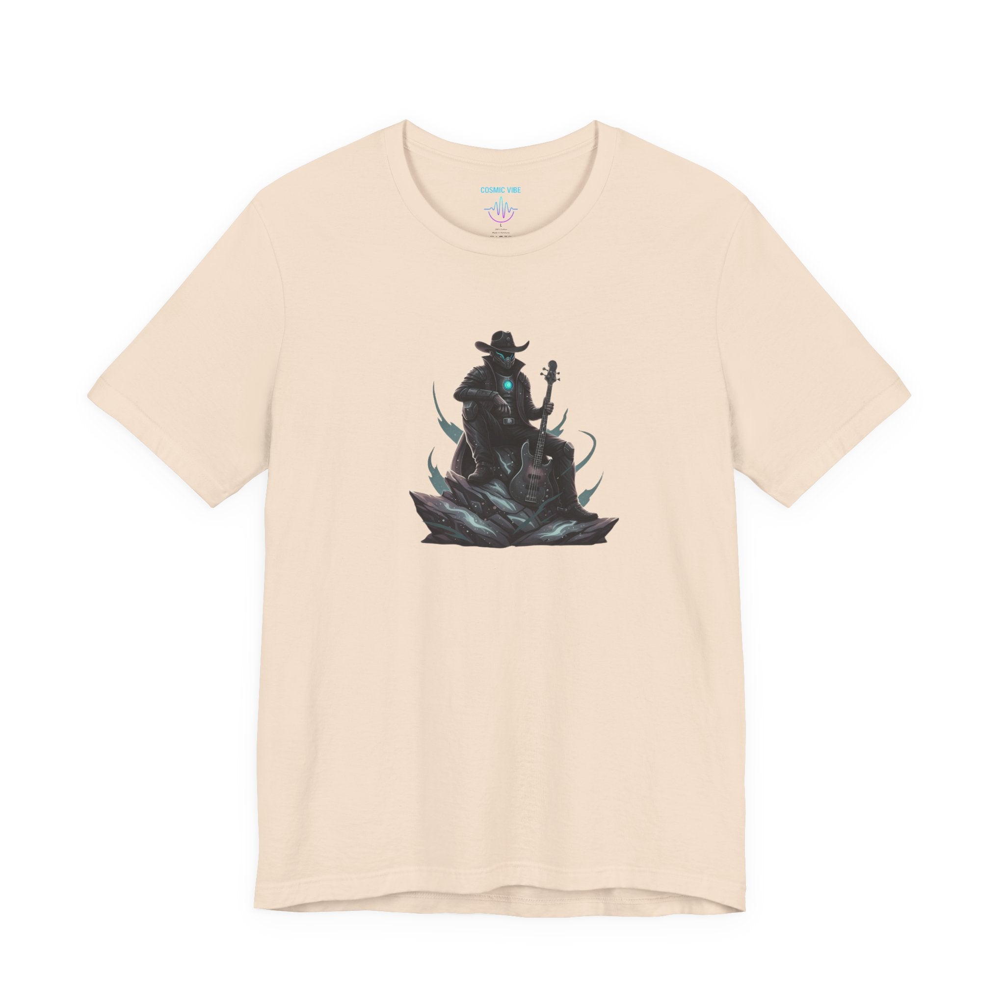 Space Cowboy Sitting on Rock