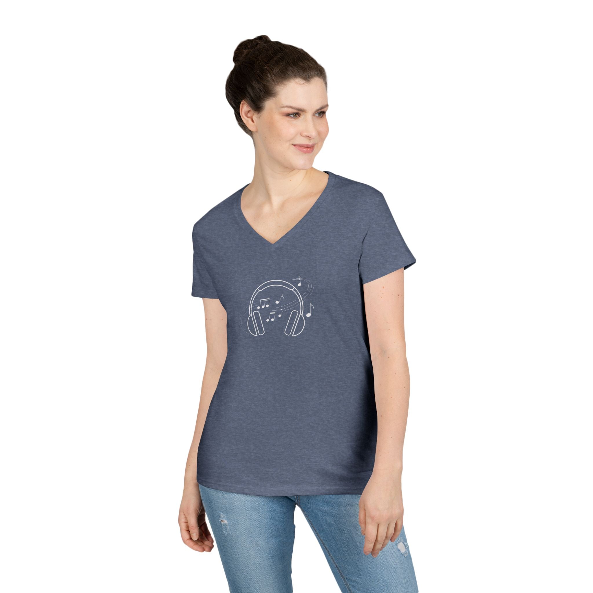 Music Headphones V-Neck