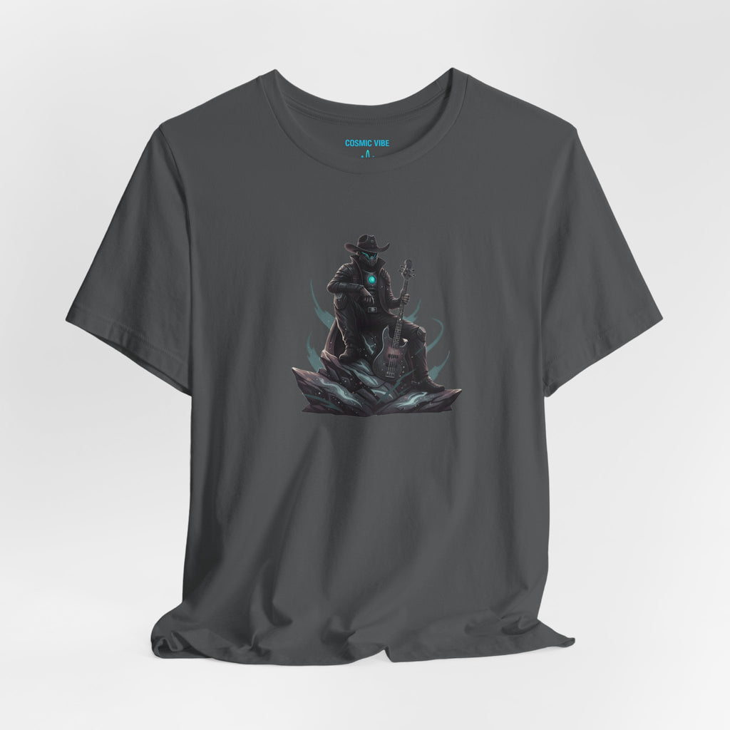 Space Cowboy Sitting on Rock