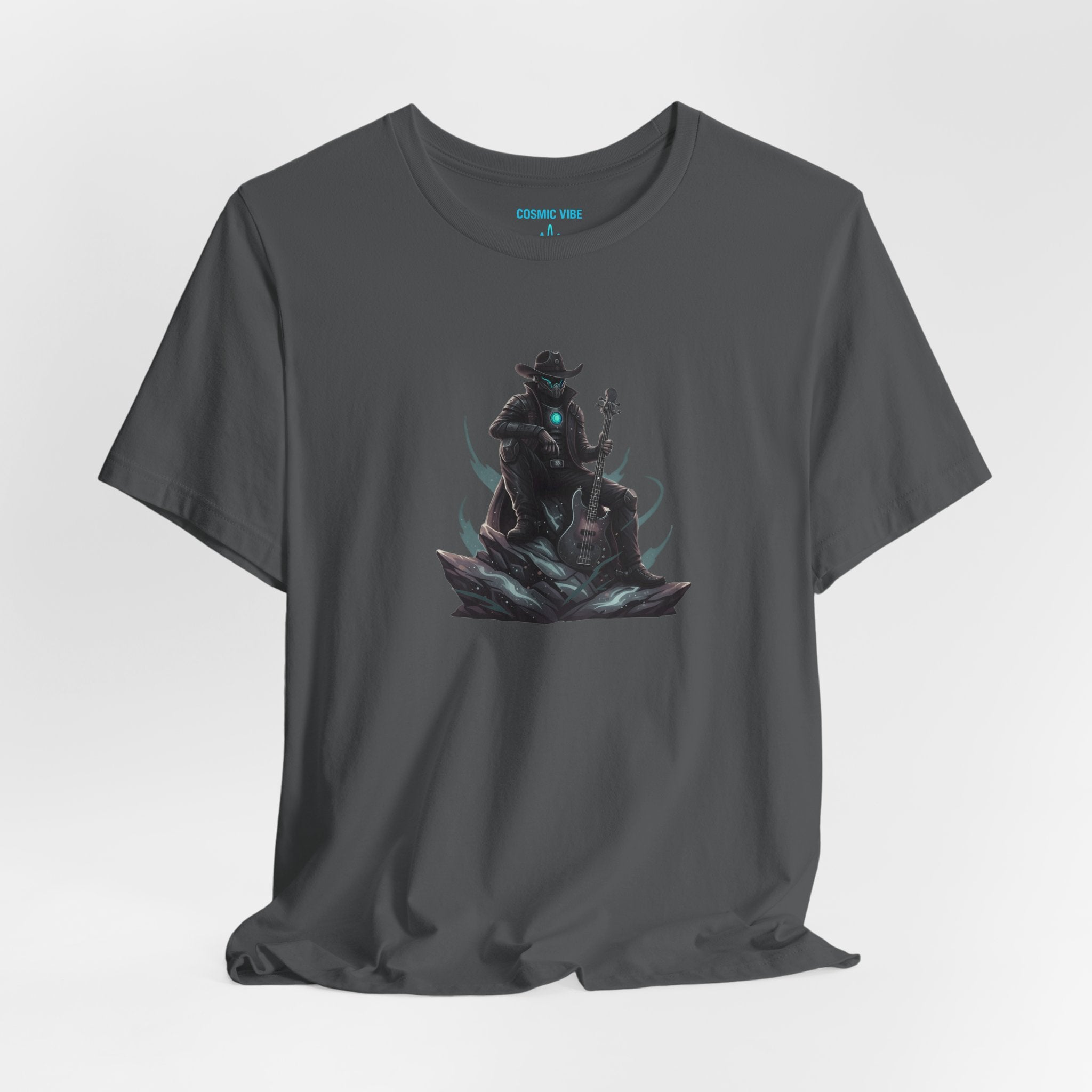 Space Cowboy Sitting on Rock