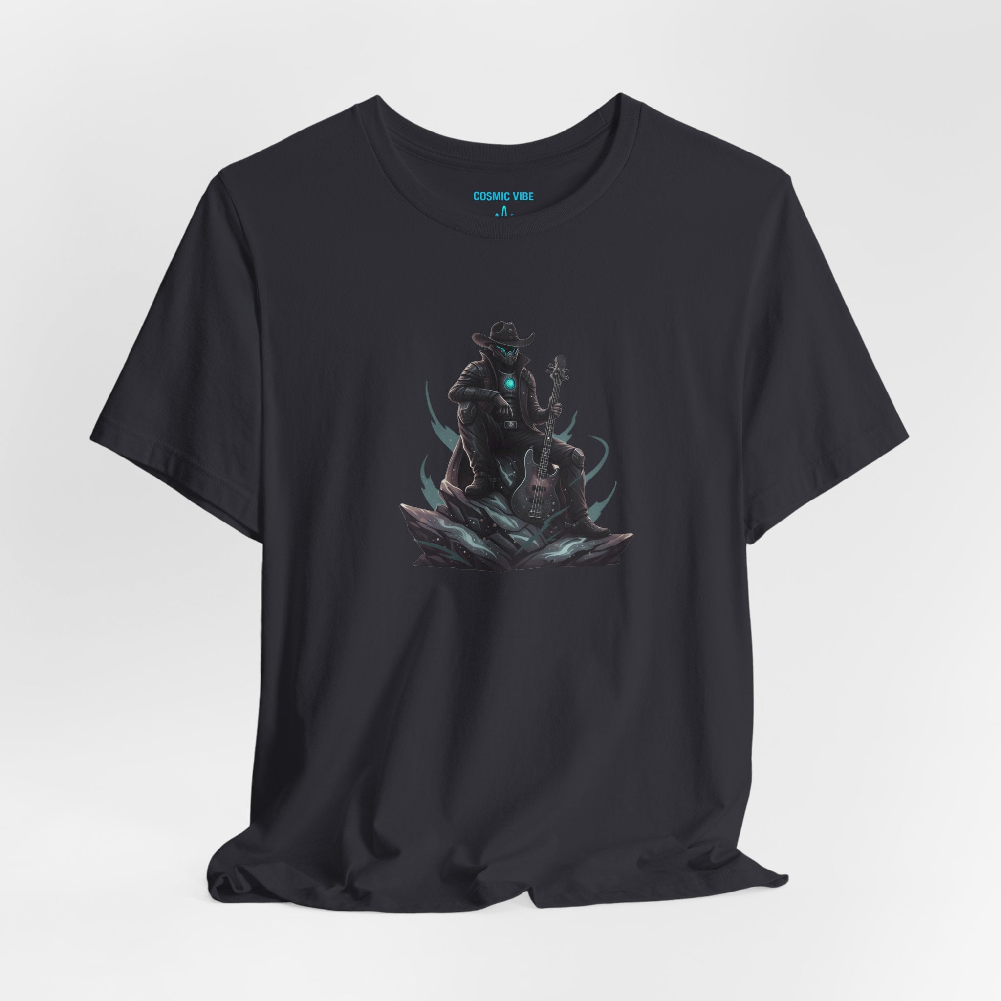 Space Cowboy Sitting on Rock