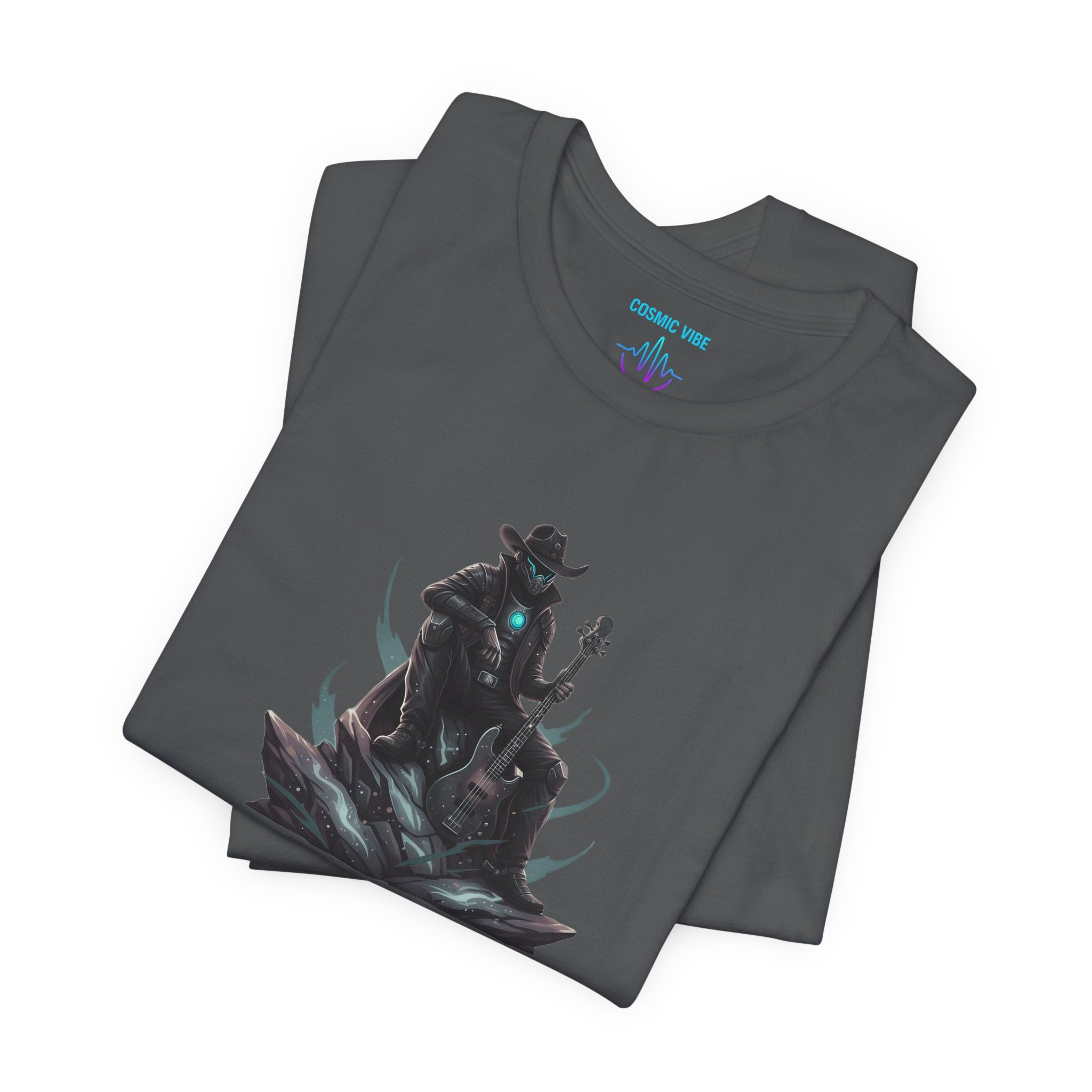 Space Cowboy Sitting on Rock