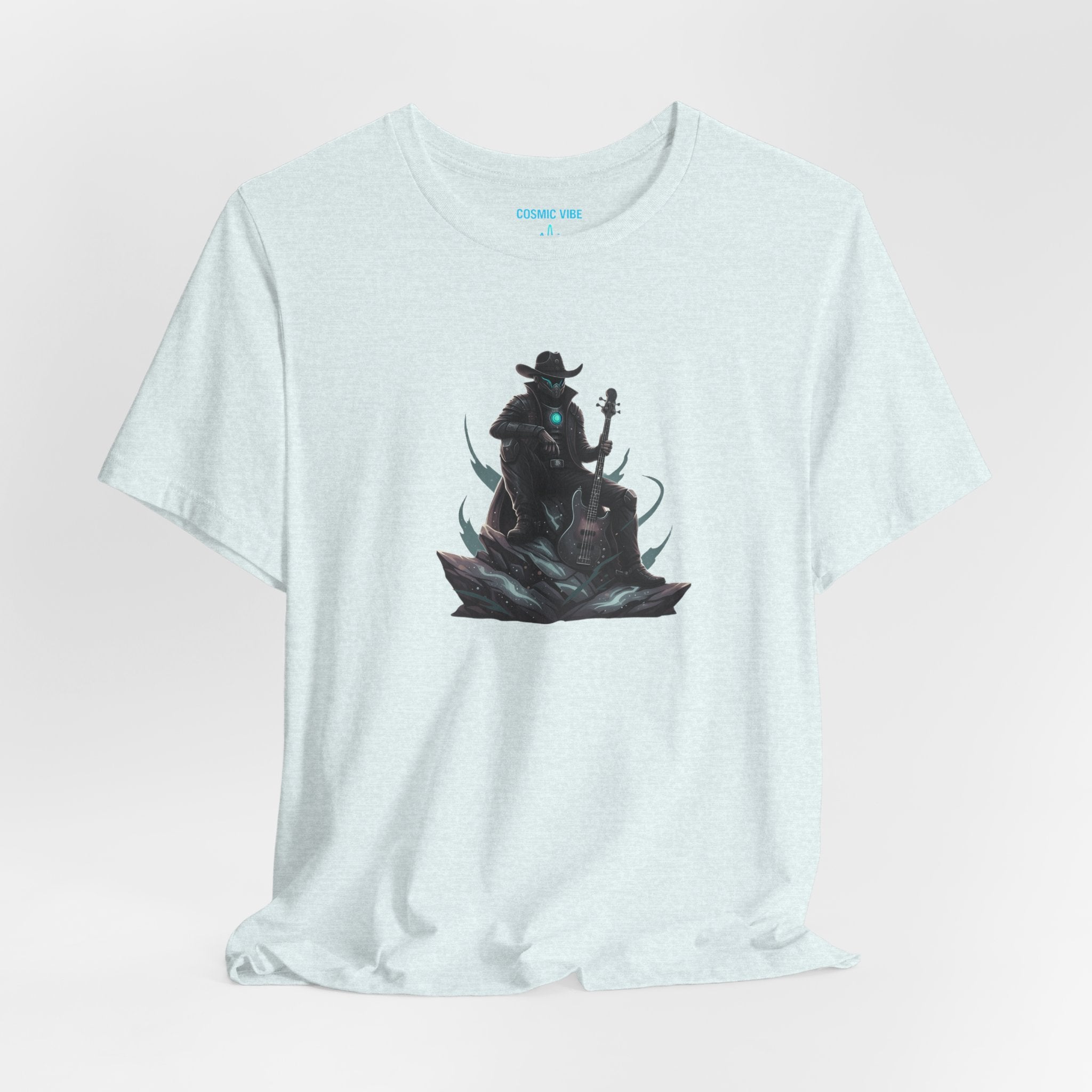 Space Cowboy Sitting on Rock