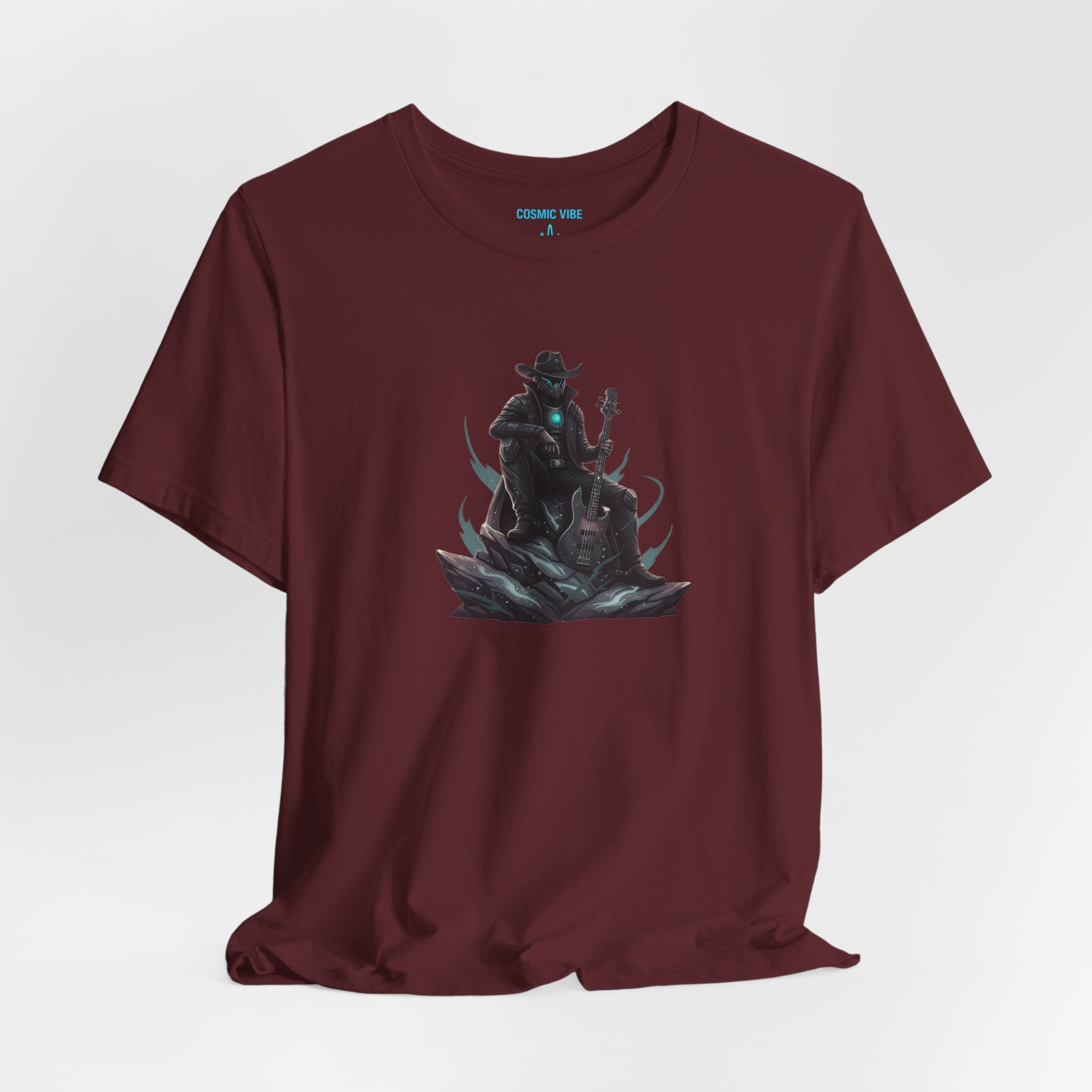 Space Cowboy Sitting on Rock