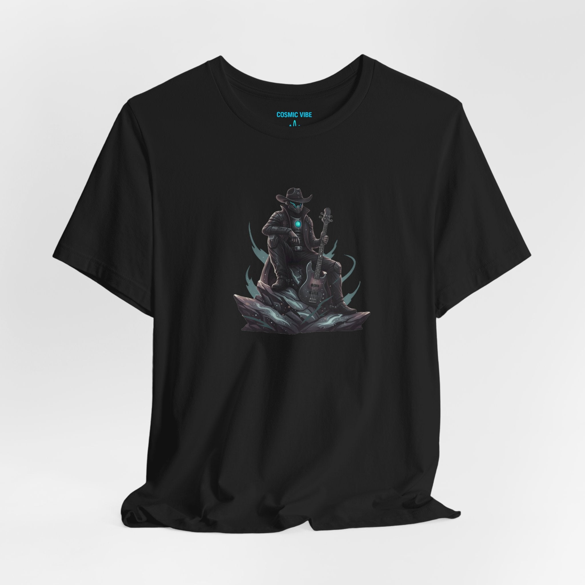 Space Cowboy Sitting on Rock