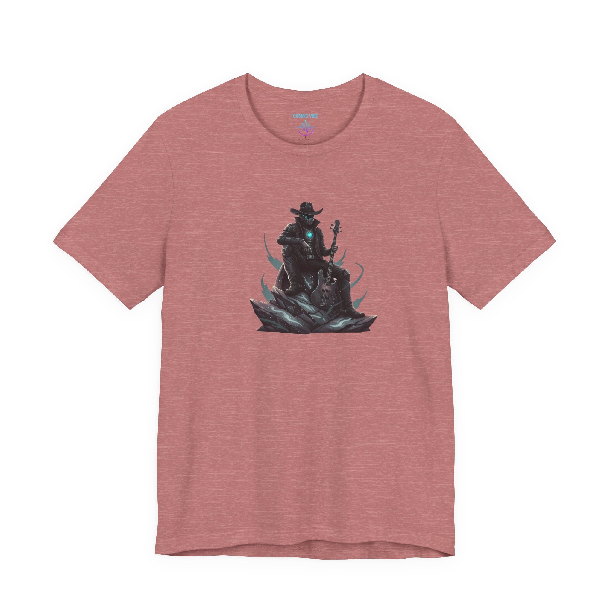 Space Cowboy Sitting on Rock