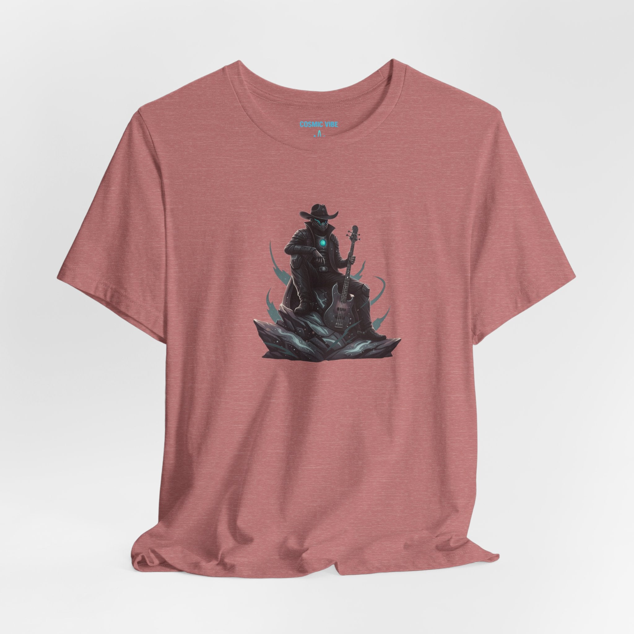 Space Cowboy Sitting on Rock