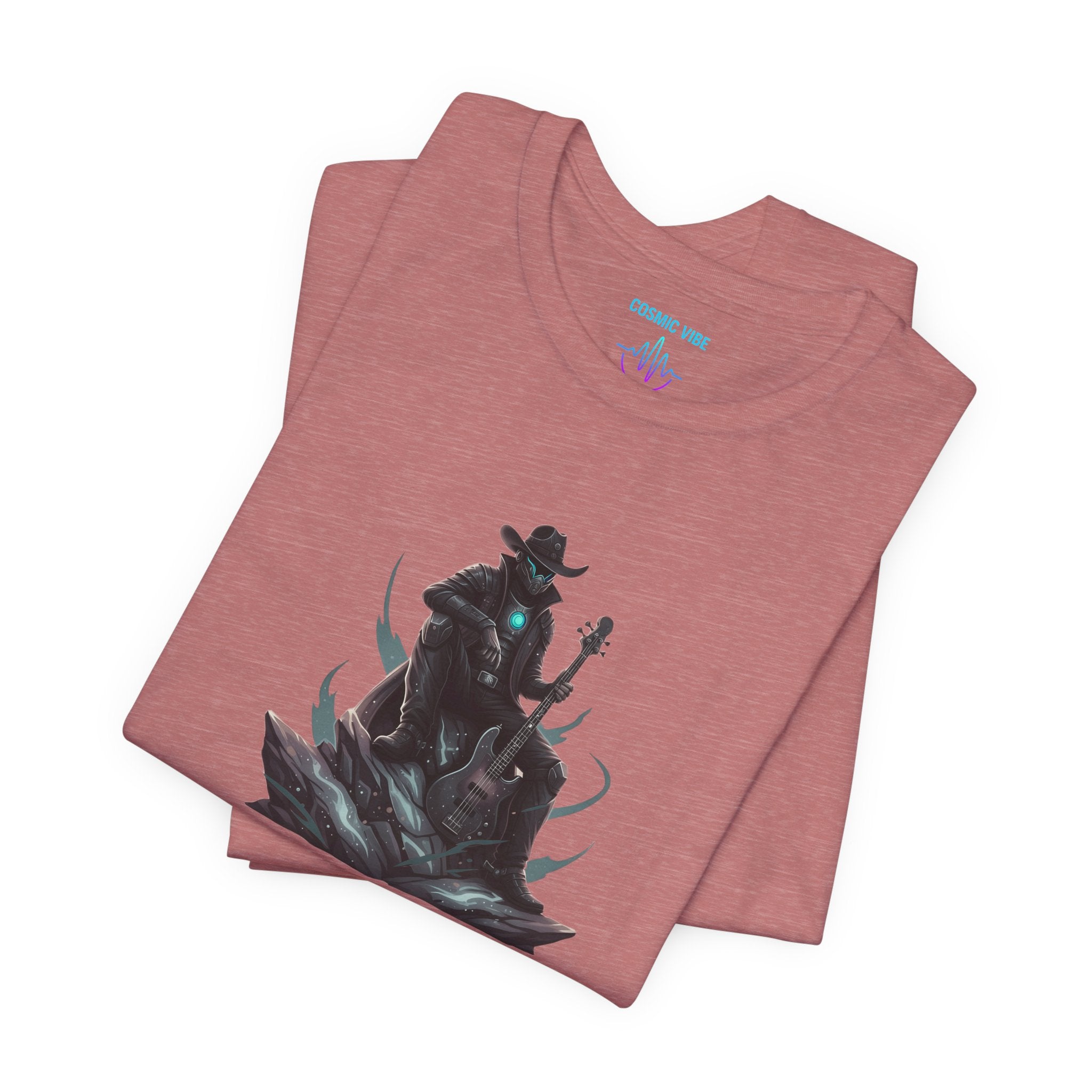 Space Cowboy Sitting on Rock