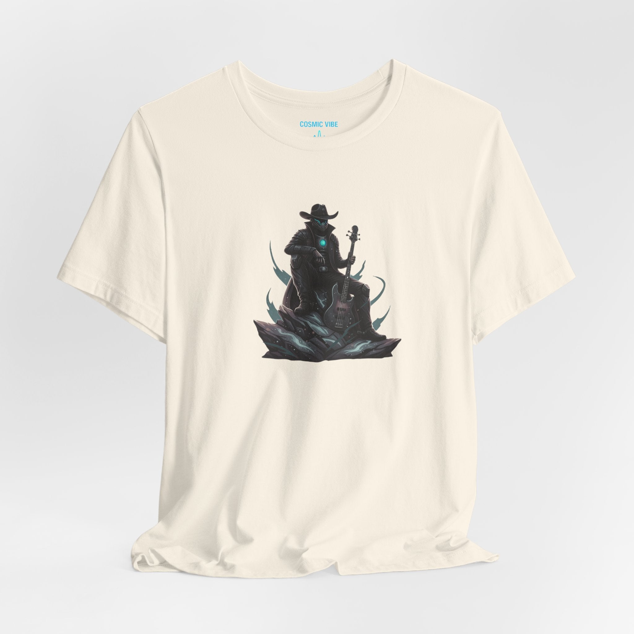 Space Cowboy Sitting on Rock