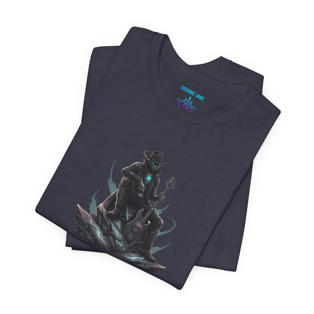 Space Cowboy Sitting on Rock